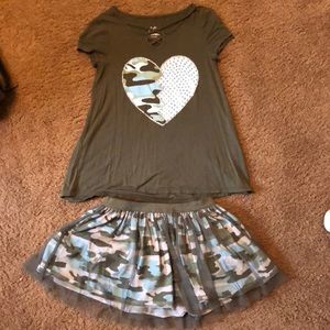 Justice Camo Top & Shirt